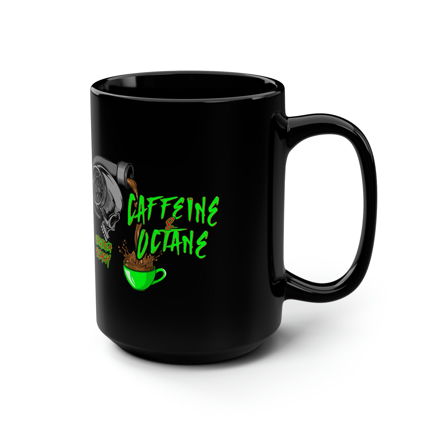 Caffeine & Octaine Black Mug 15oz