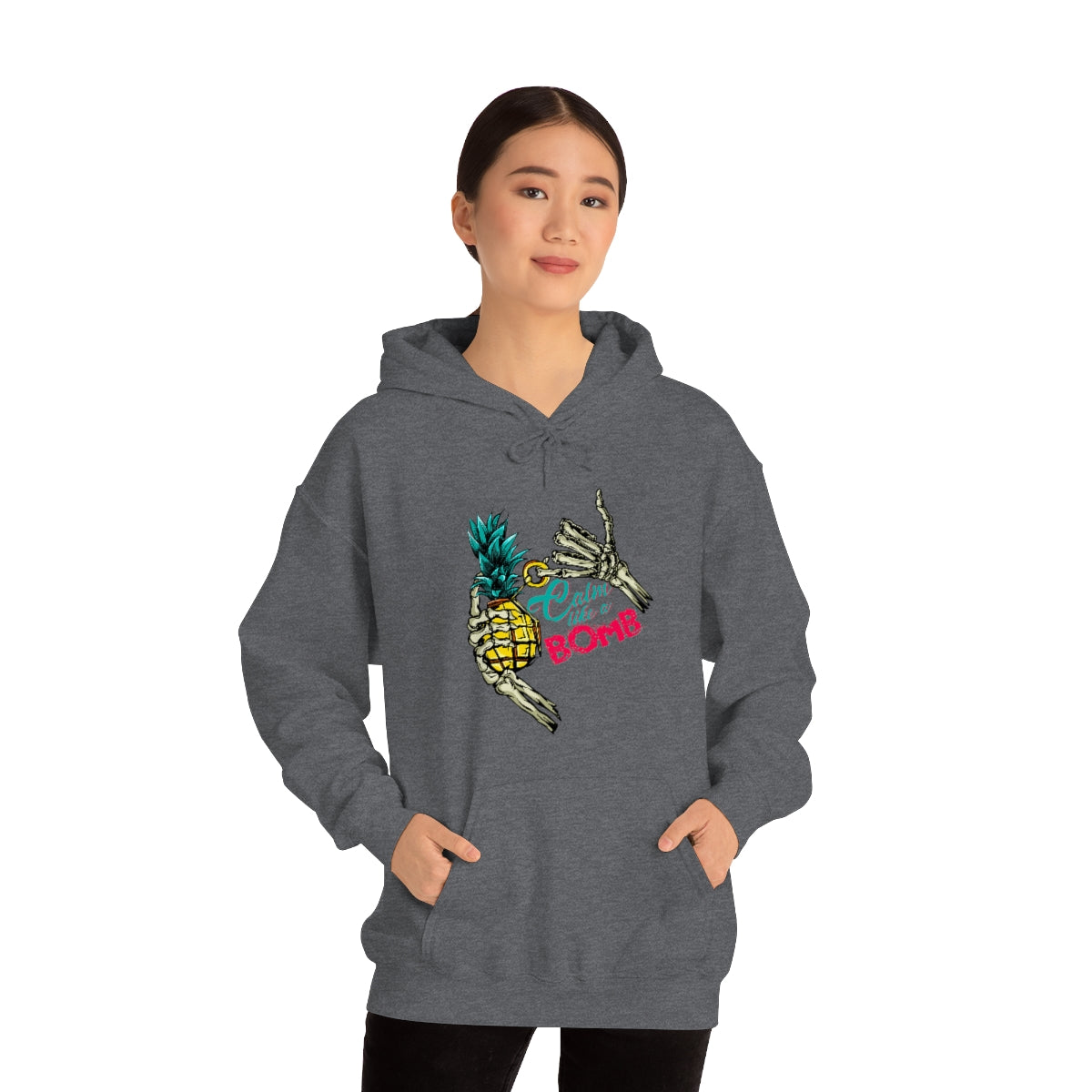 Calm Like A Bomb Unisex Heavy Blend™ Hooded Sweatshirt