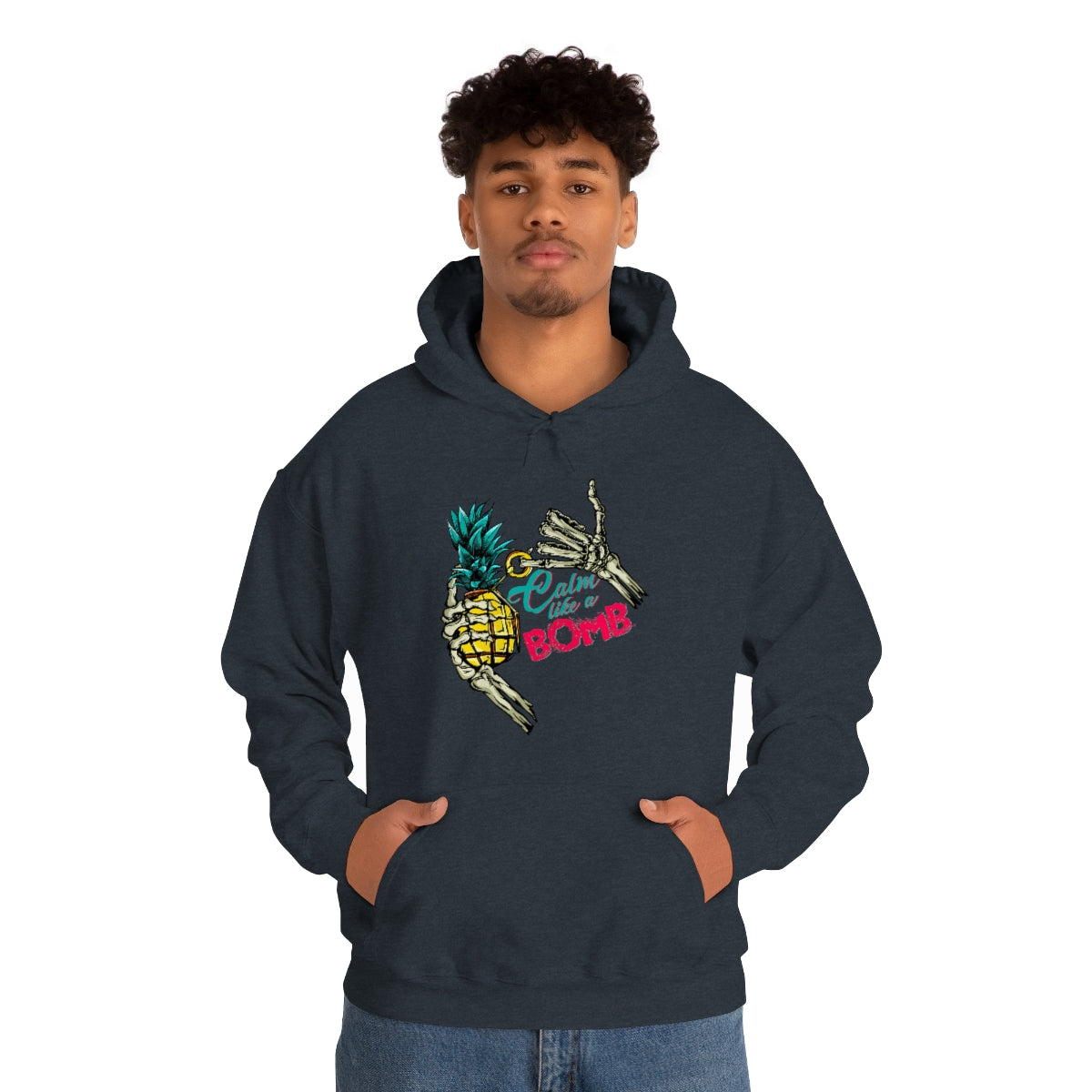 Calm Like A Bomb Unisex Heavy Blend™ Hooded Sweatshirt